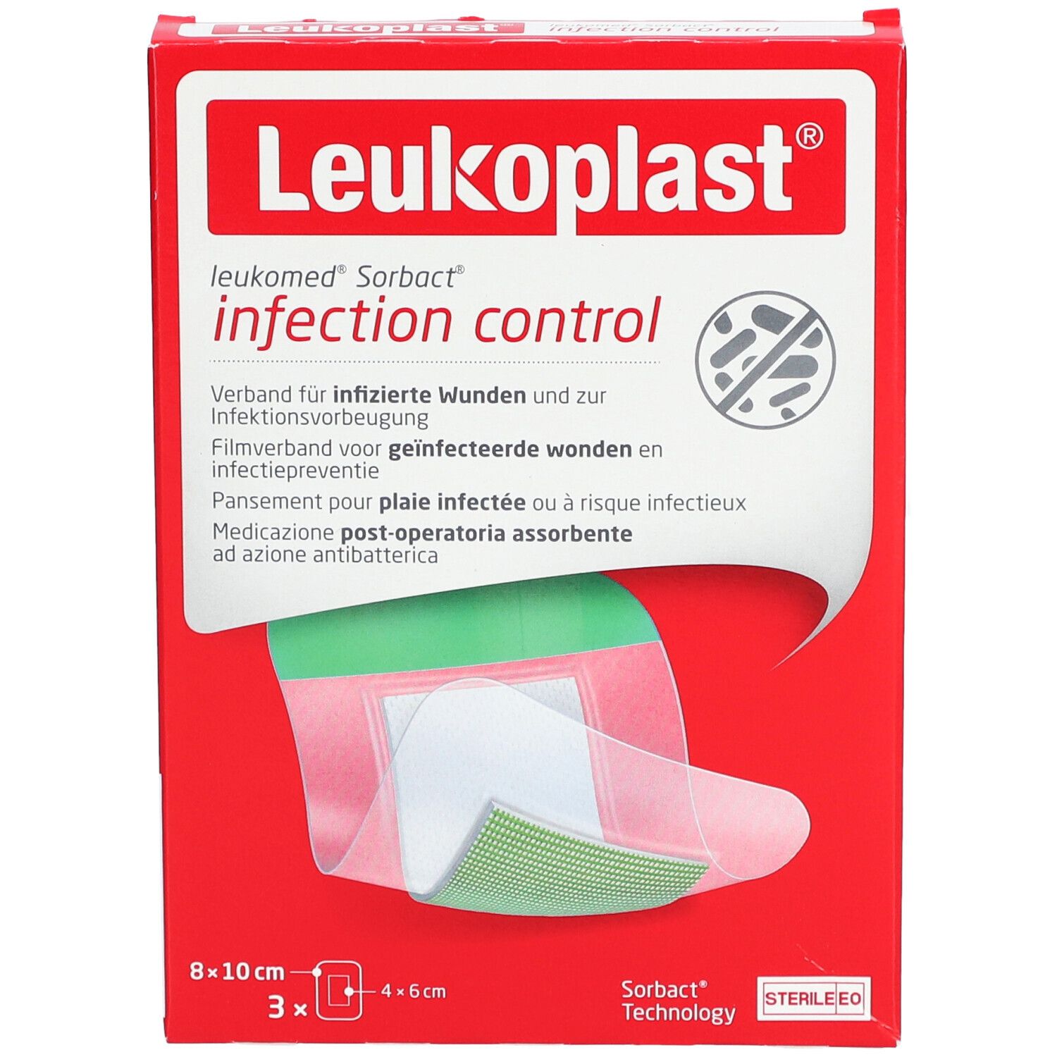 Leukoplast® Leukomed® Sorbact® 8 x 10 cm