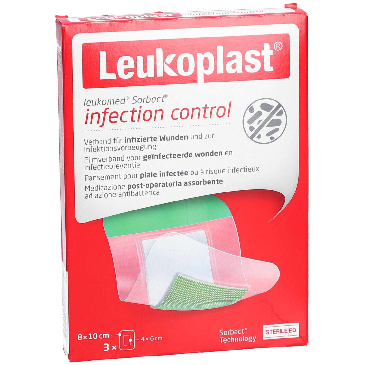Leukoplast® Leukomed® Sorbact® 8 x 10 cm