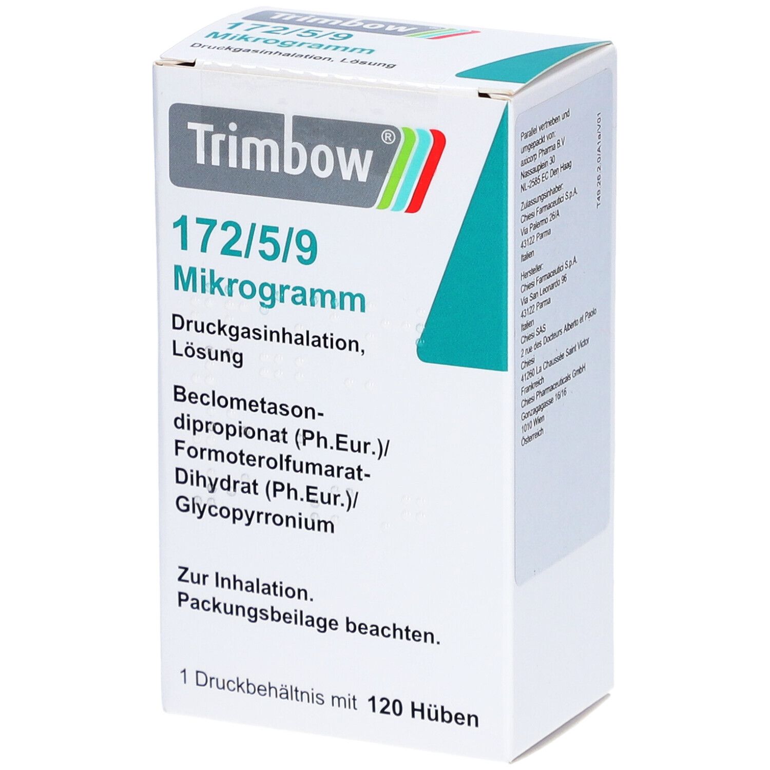 TRIMBOW 172 µg/5 µg/9 µg 120 Hub Druckgasinhalat.