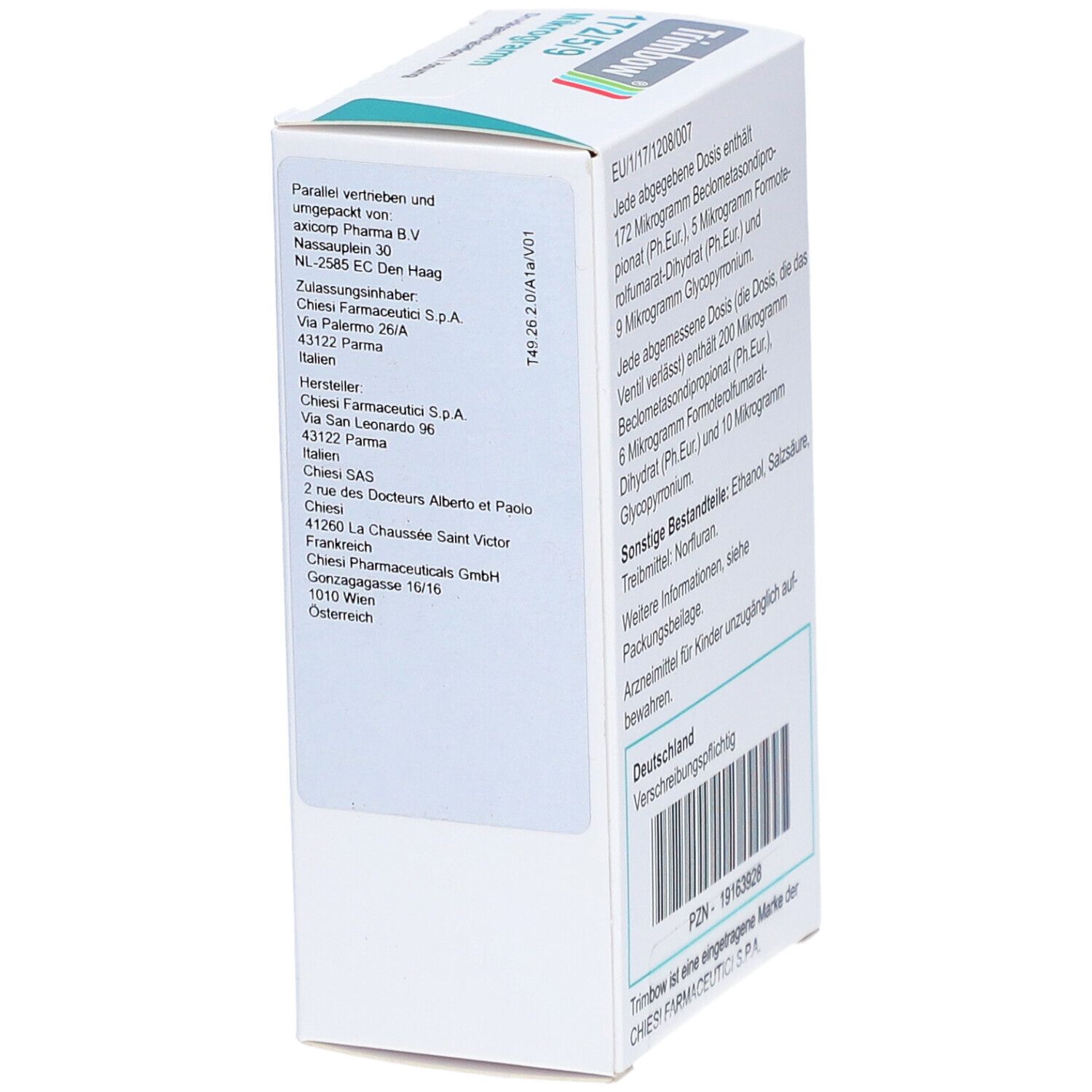 TRIMBOW 172 µg/5 µg/9 µg 120 Hub Druckgasinhalat.