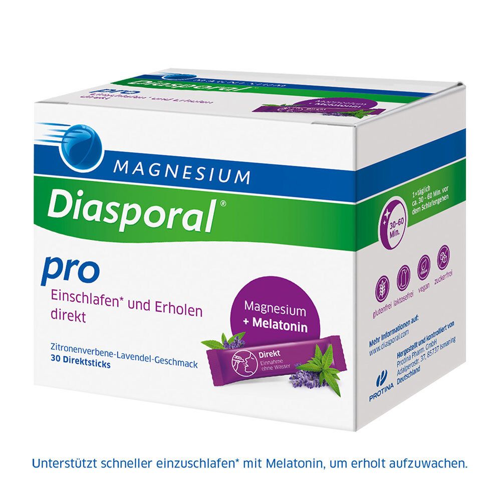 Magnesium Diasporal pro Einschlafen+Erholen direkt 30 St Granulat