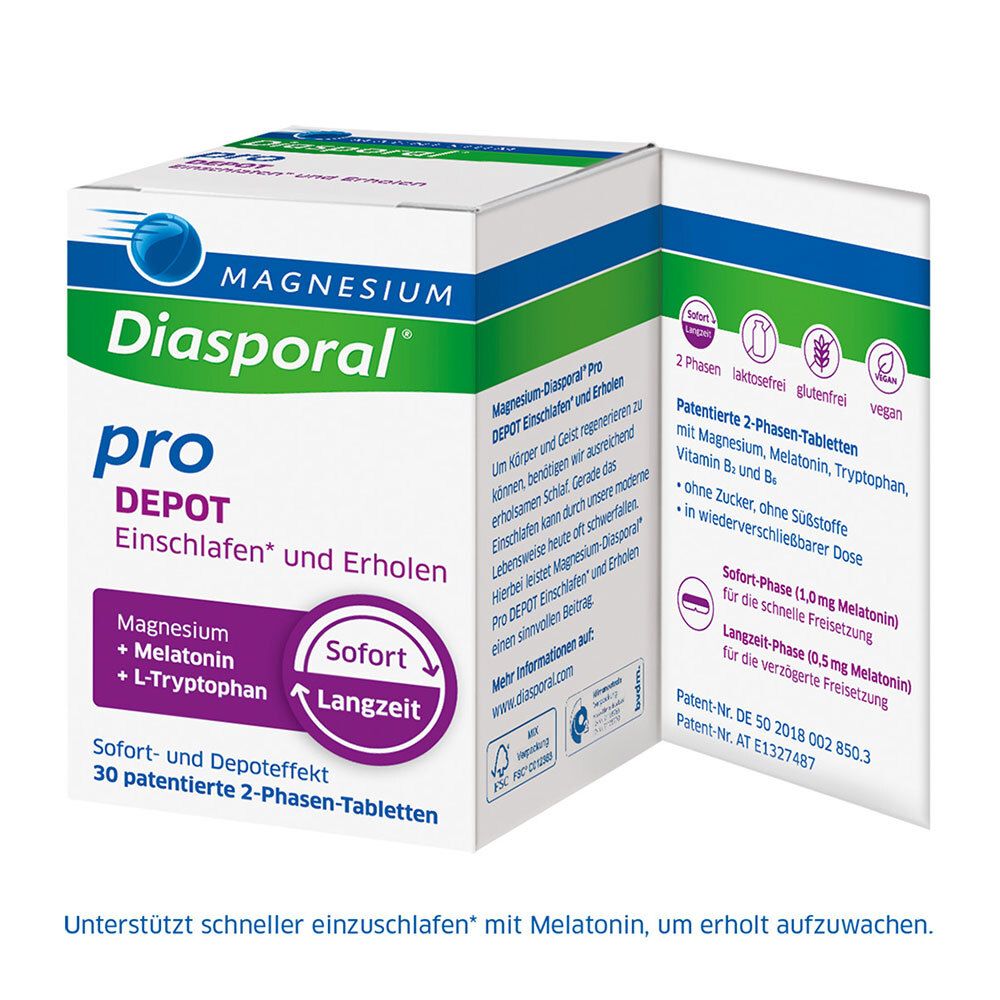 Magnesium Diasporal pro Depot Einschlafen+Erholen 30 St Tabletten