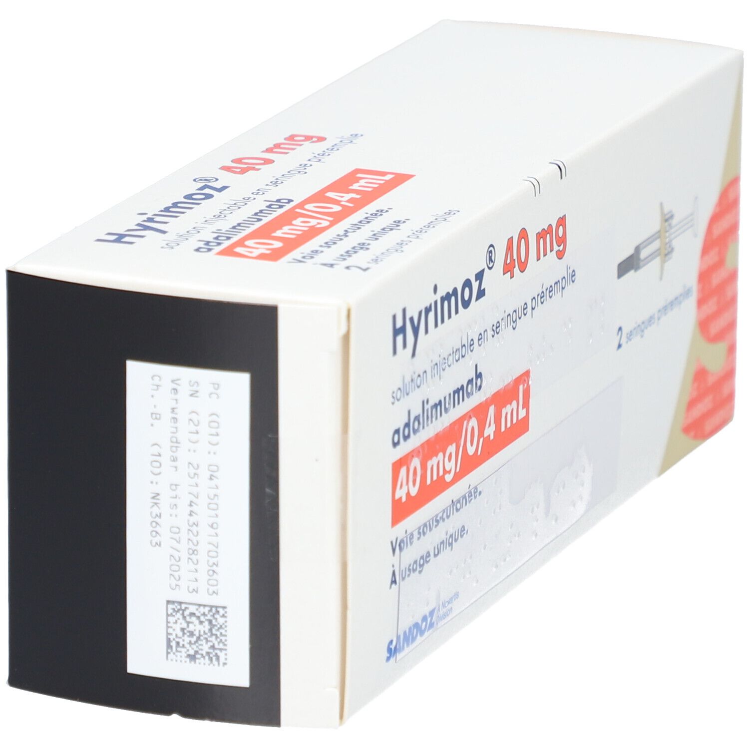 Hyrimoz 40 mg/0,4 ml Inj.-Lösung i.e.Fertigspritze 2 St Infusionsemulsion