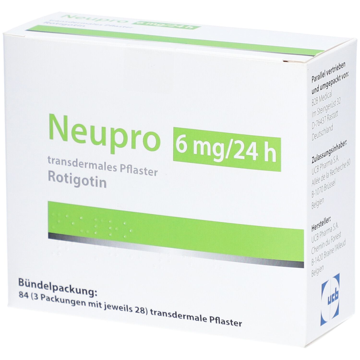 NEUPRO 6 mg/24 h transdermale Pflaster