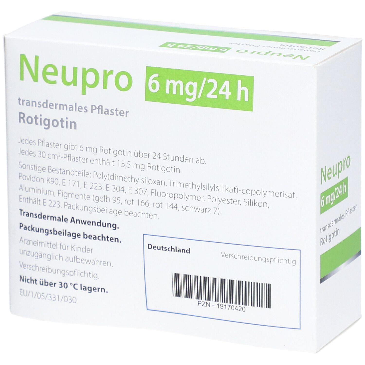 NEUPRO 6 mg/24 h transdermale Pflaster