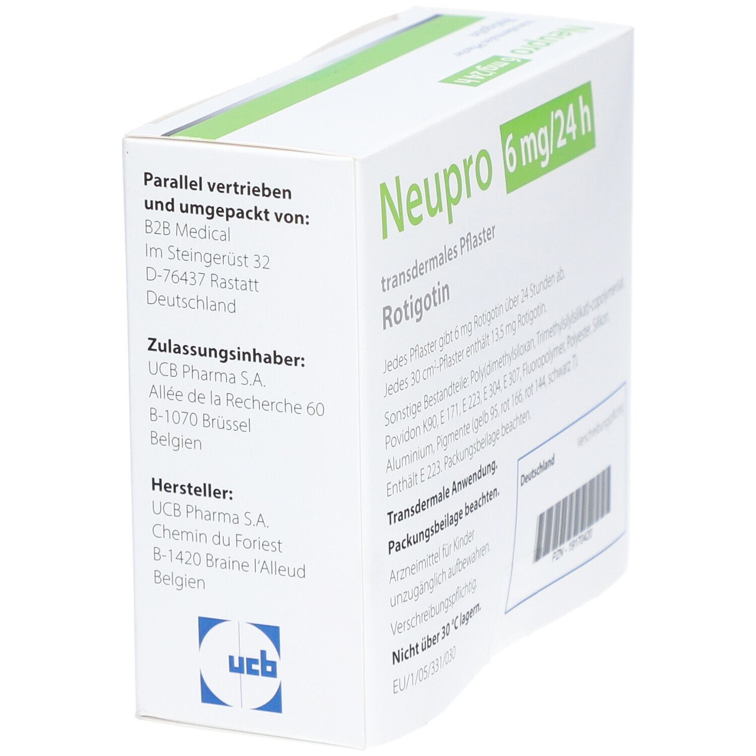 NEUPRO 6 mg/24 h transdermale Pflaster
