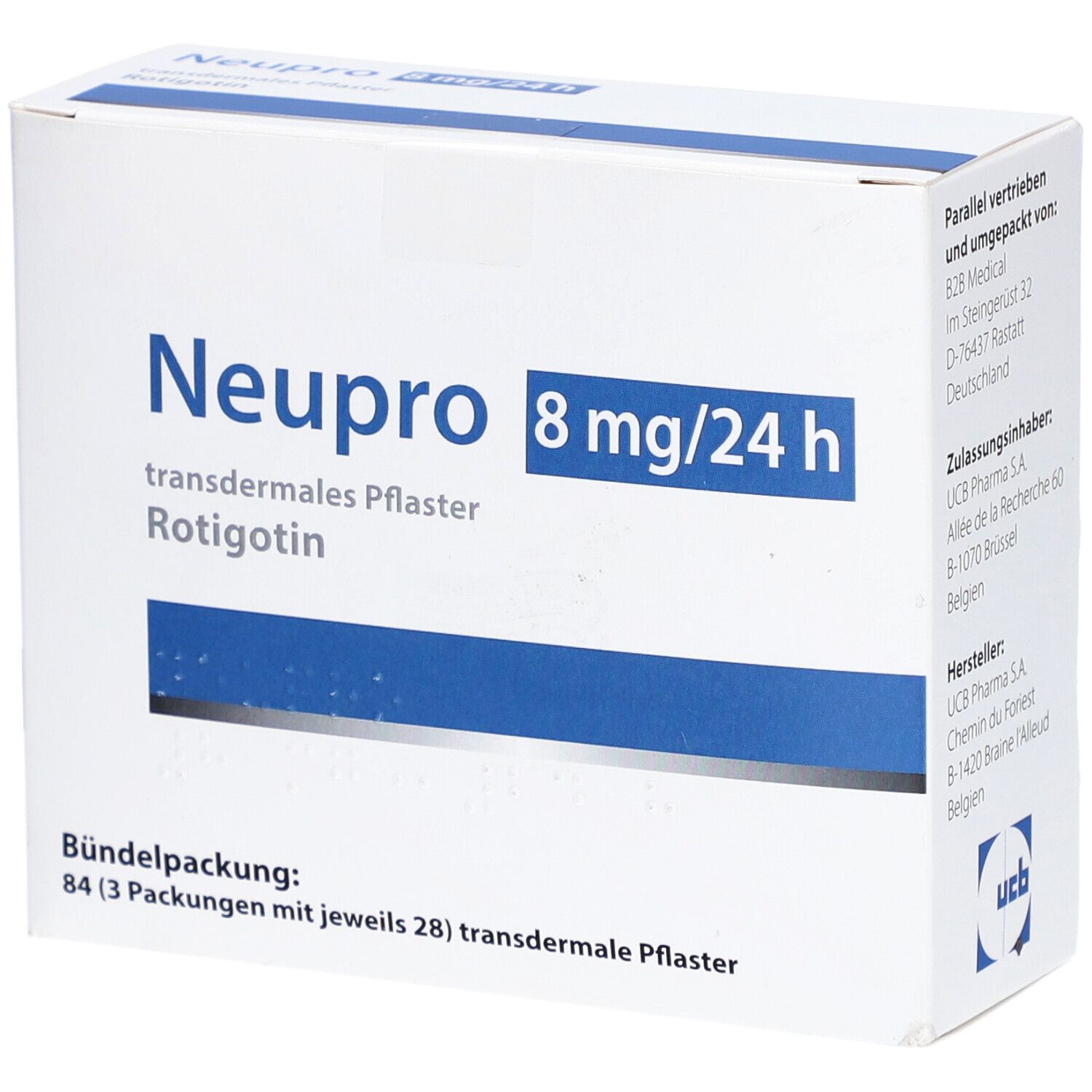 NEUPRO 8 mg/24 h transdermale Pflaster