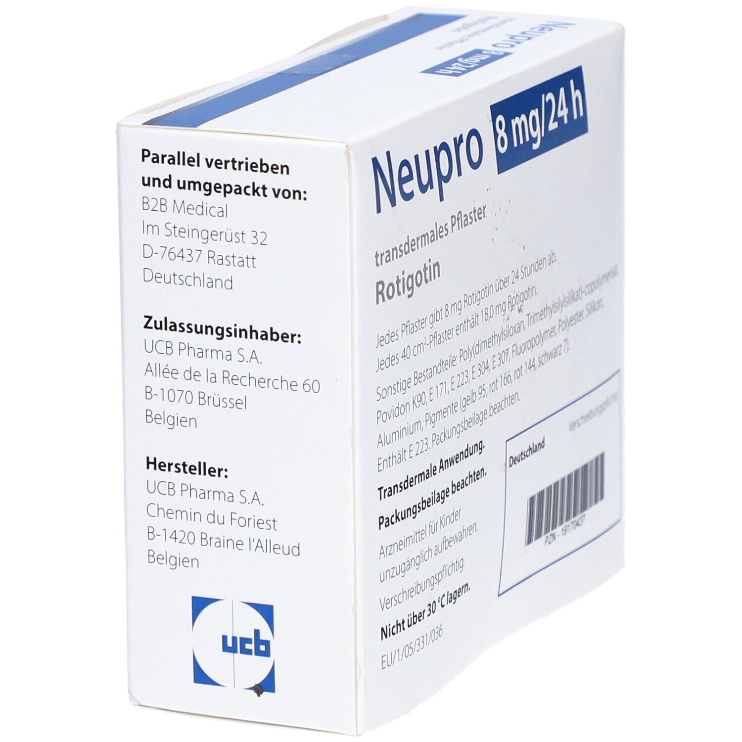 NEUPRO 8 mg/24 h transdermale Pflaster