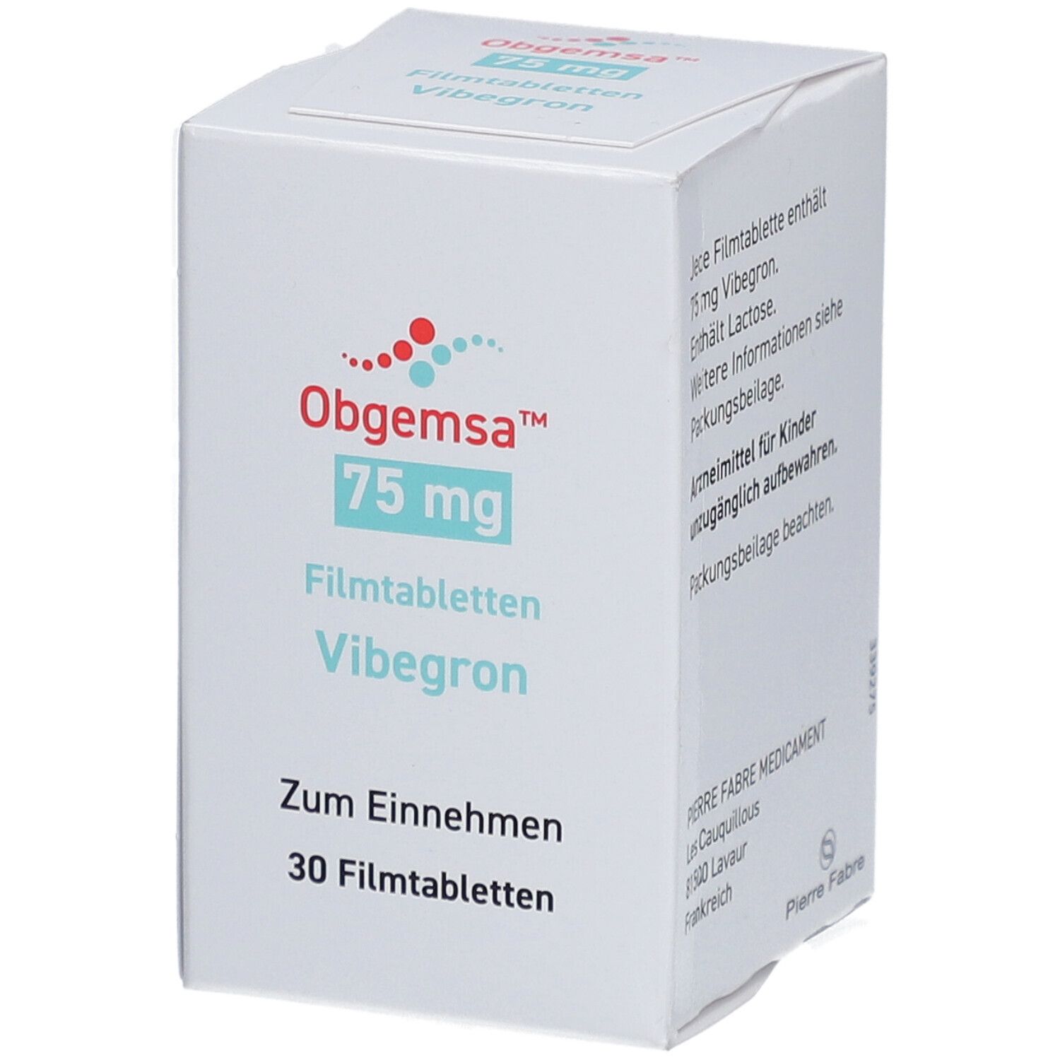 OBGEMSA 75 mg Filmtabletten