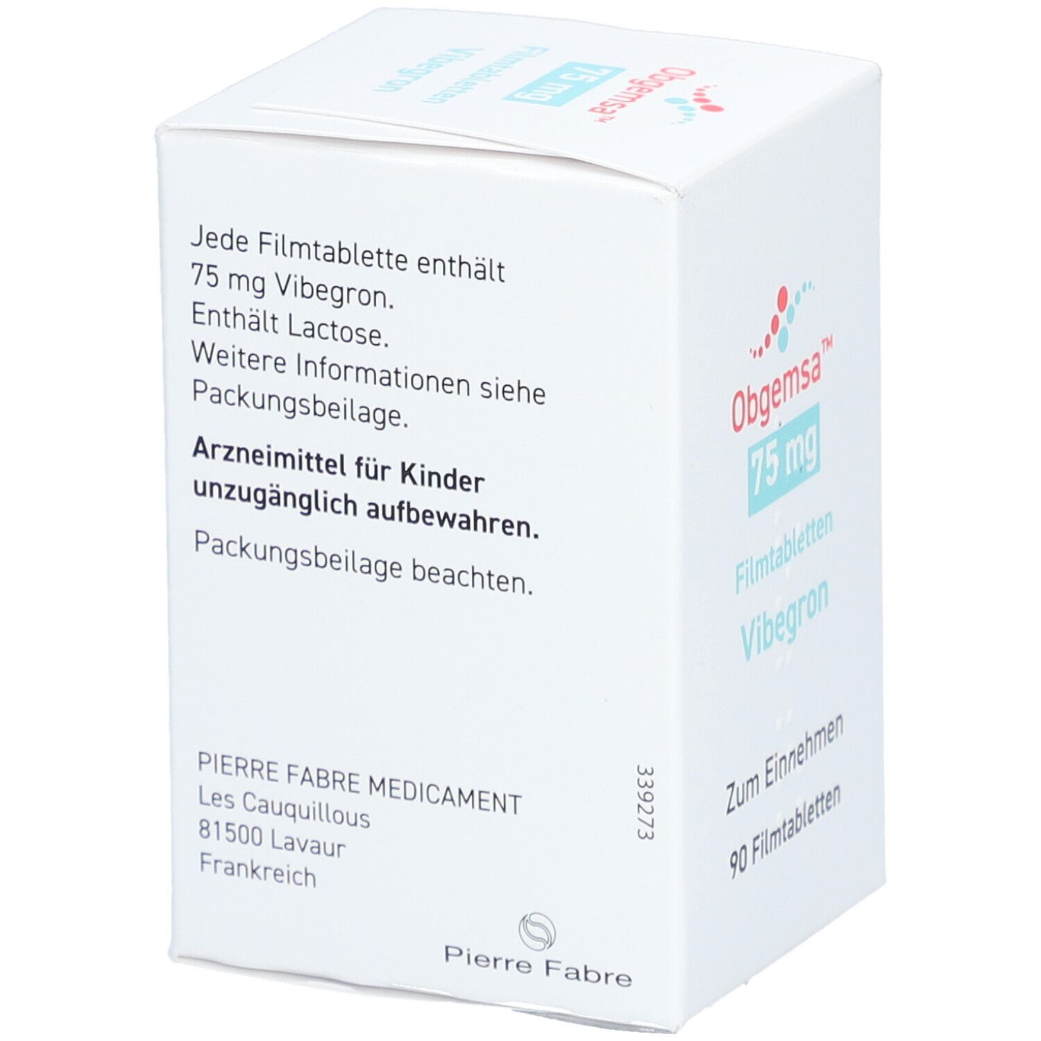 OBGEMSA 75 mg Filmtabletten