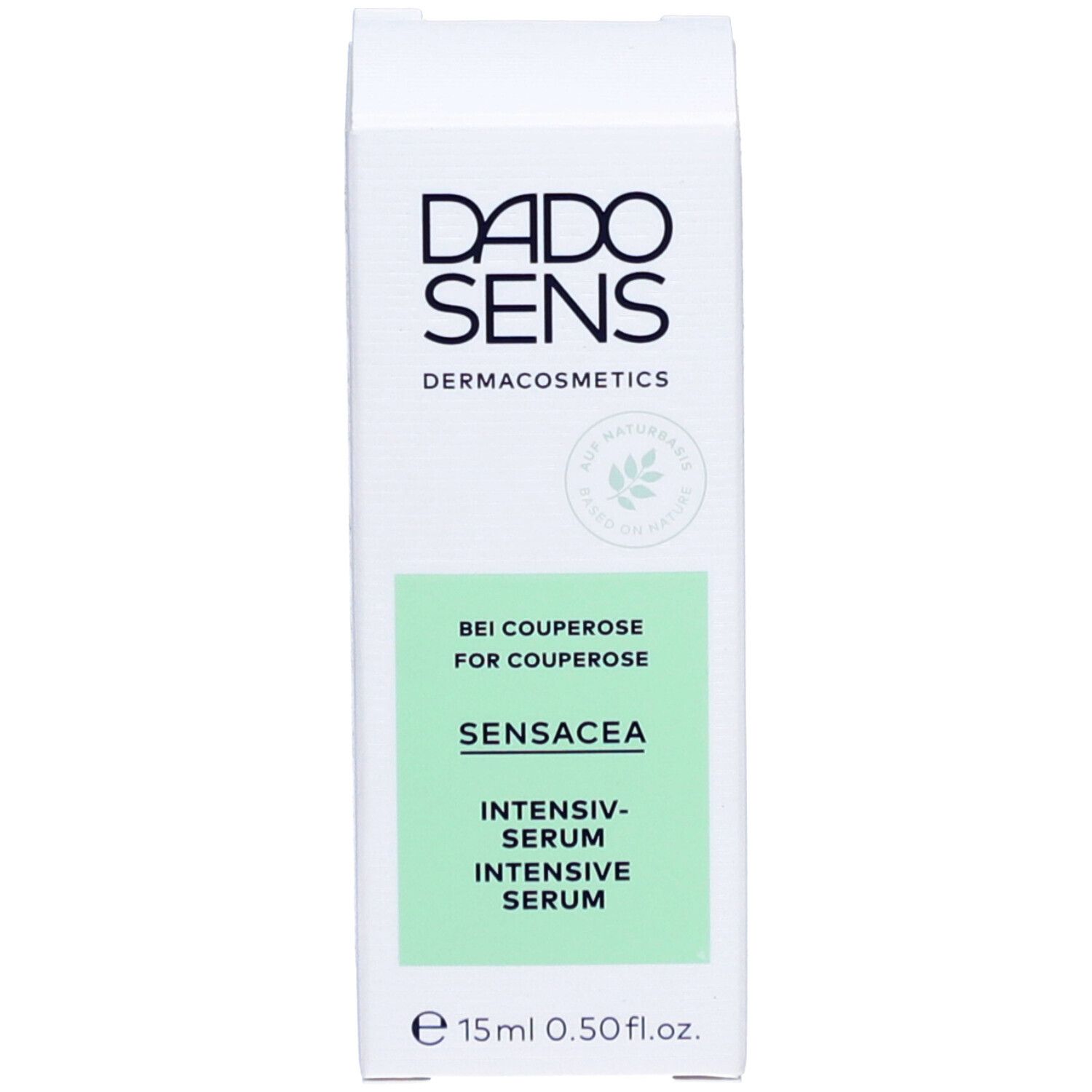 Verpackung des DADO SENS SENSACEA Intensivserums, für Couperose.