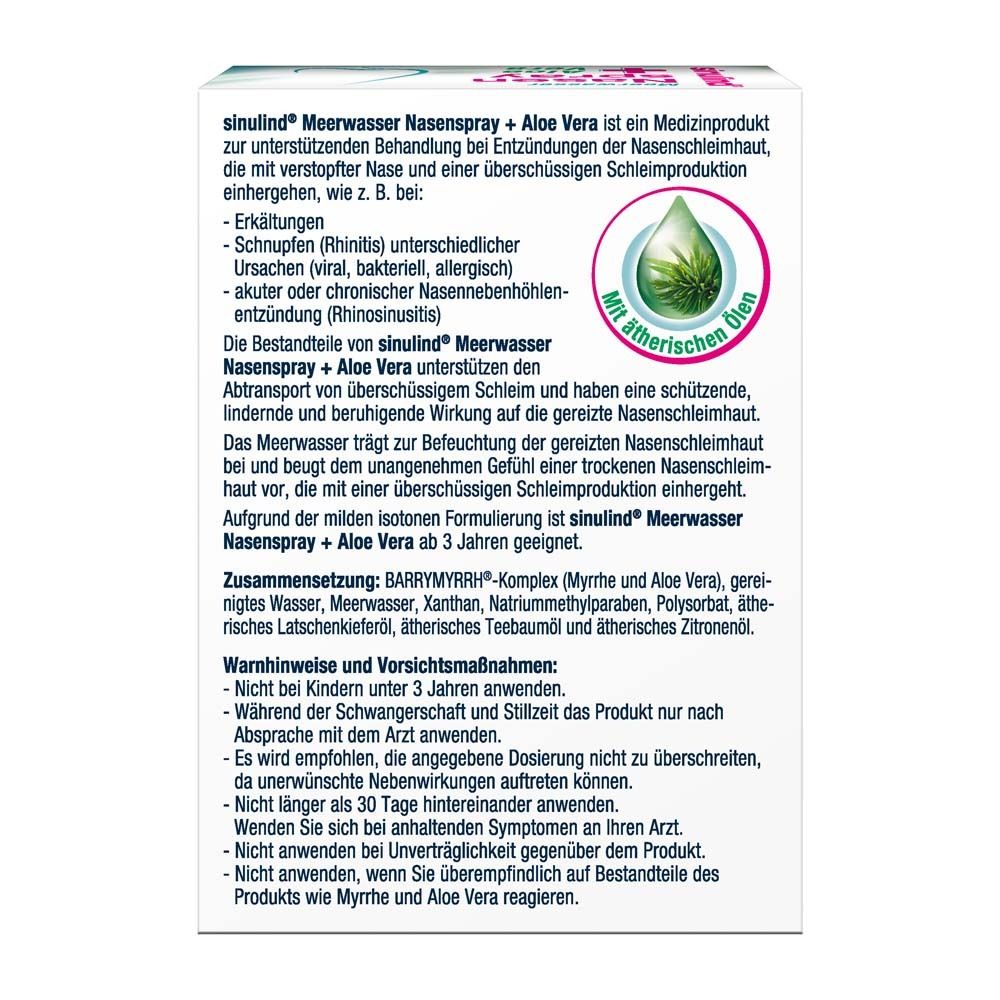 Sinulind Meerwasser Nasenspray + Aloe Vera