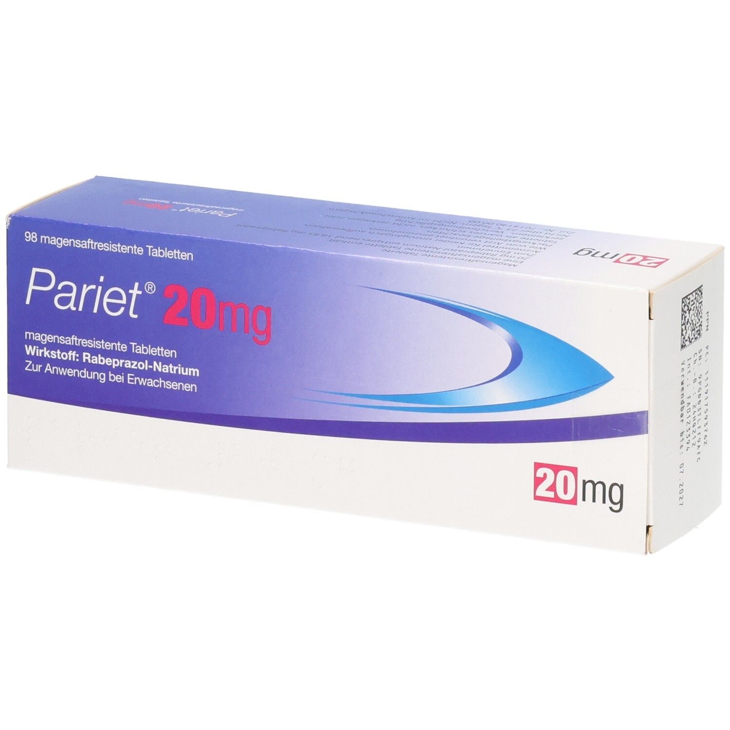 Pariet 20mg magensaftresistente Tabletten Verpackung.