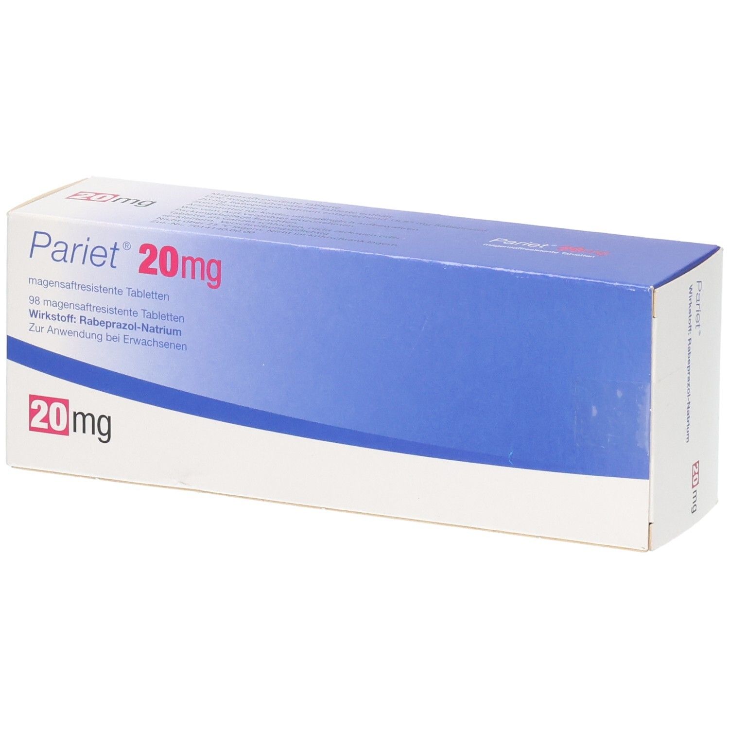 Pariet 20mg magensaftresistente Tabletten Verpackung.