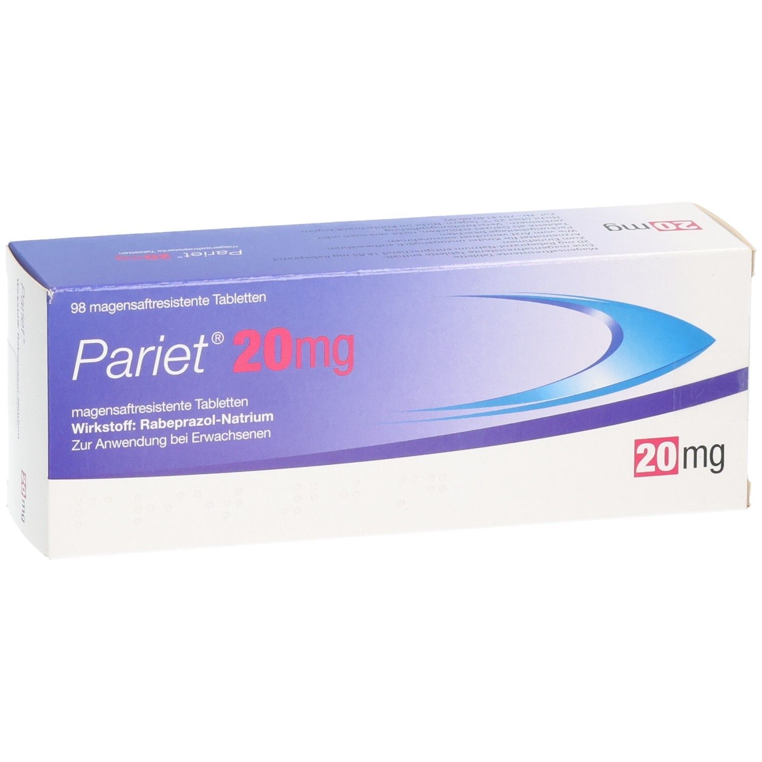 Pariet 20mg magensaftresistente Tabletten Verpackung.