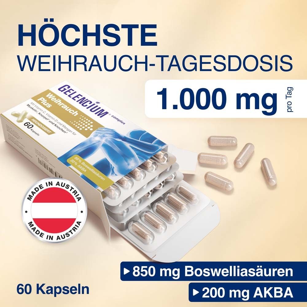 Gelencium Weihrauch Plus hochdosiert m.Vit.C Kaps. 60 St Kapseln