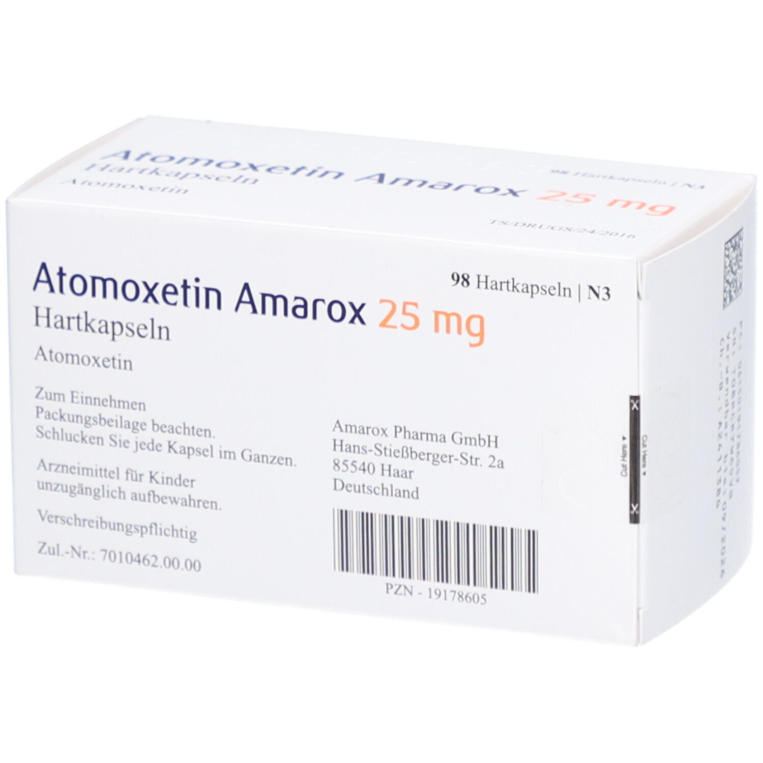 ATOMOXETIN Amarox 25 mg Hartkapseln