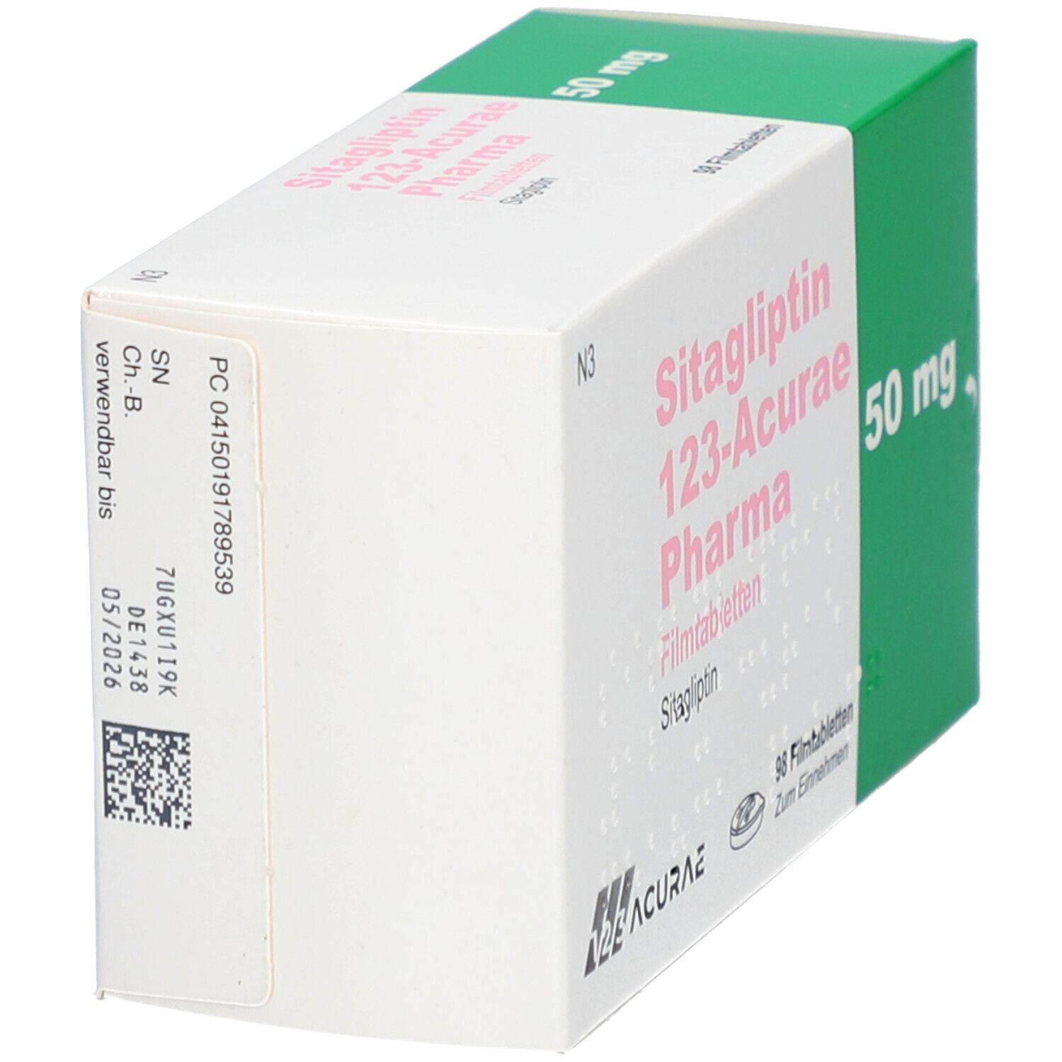 Sitagliptin 123-Acurae 50 mg Filmtabletten 98 St