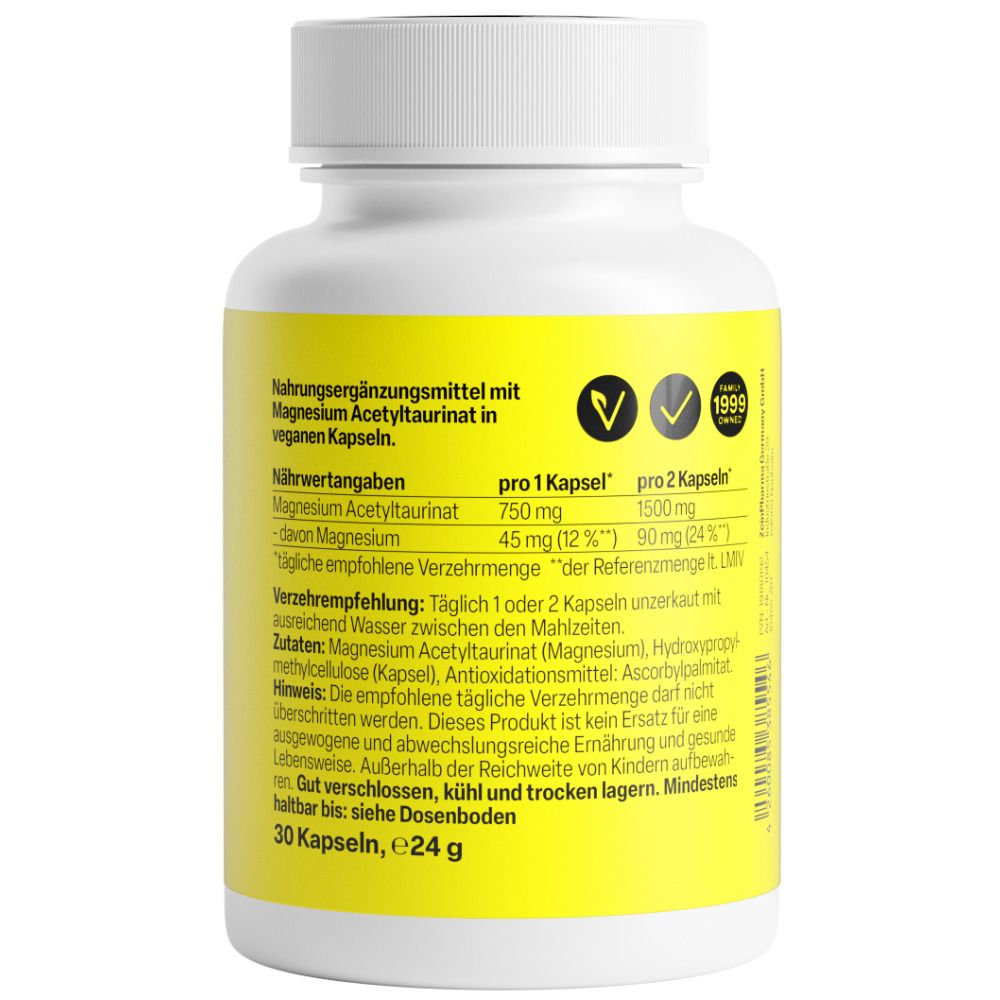 Magnesium Acetyltaurinat Kapseln ZeinPharma 30 St