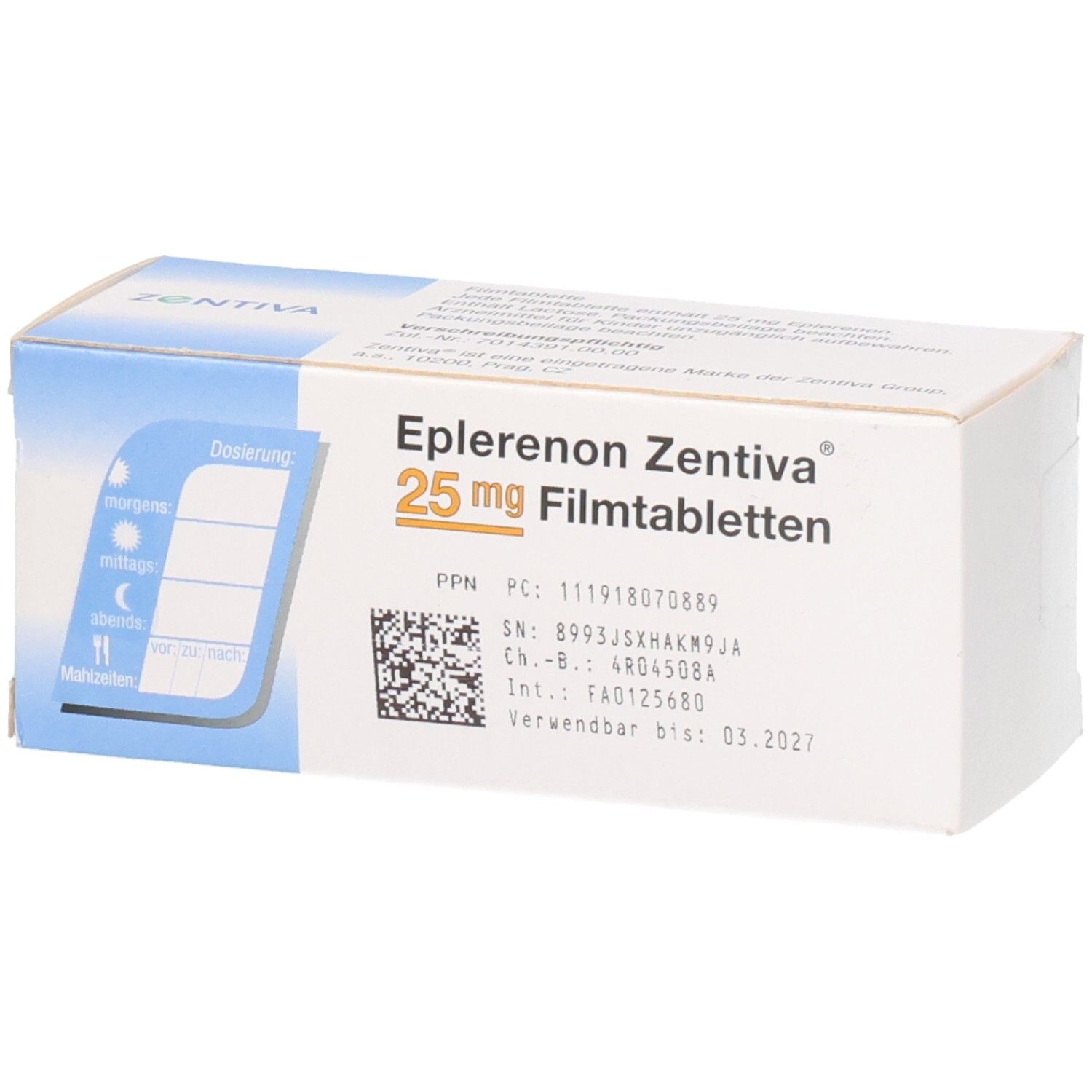 EPLERENON Zentiva 25 mg Filmtabletten