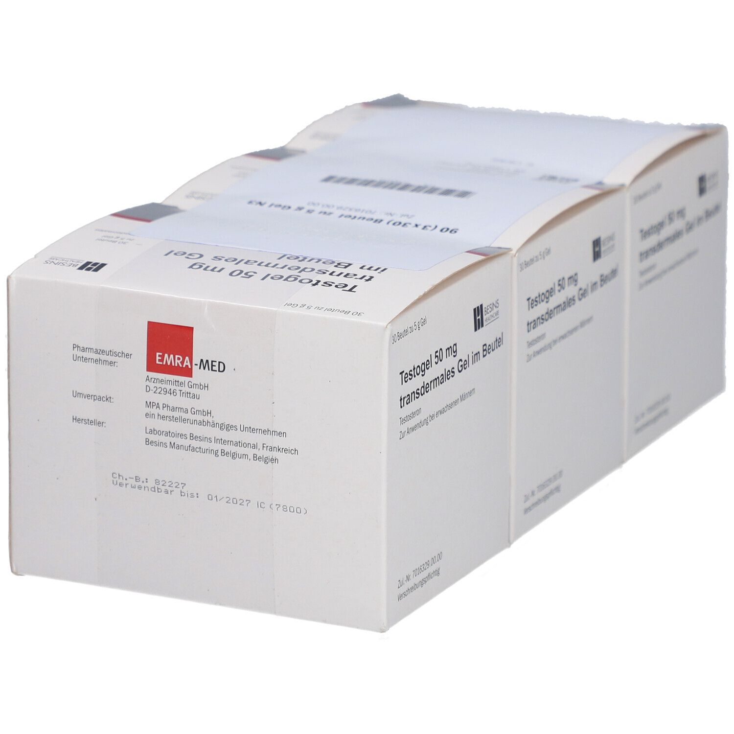 TESTOGEL 50 mg transdermales Gel im Beutel