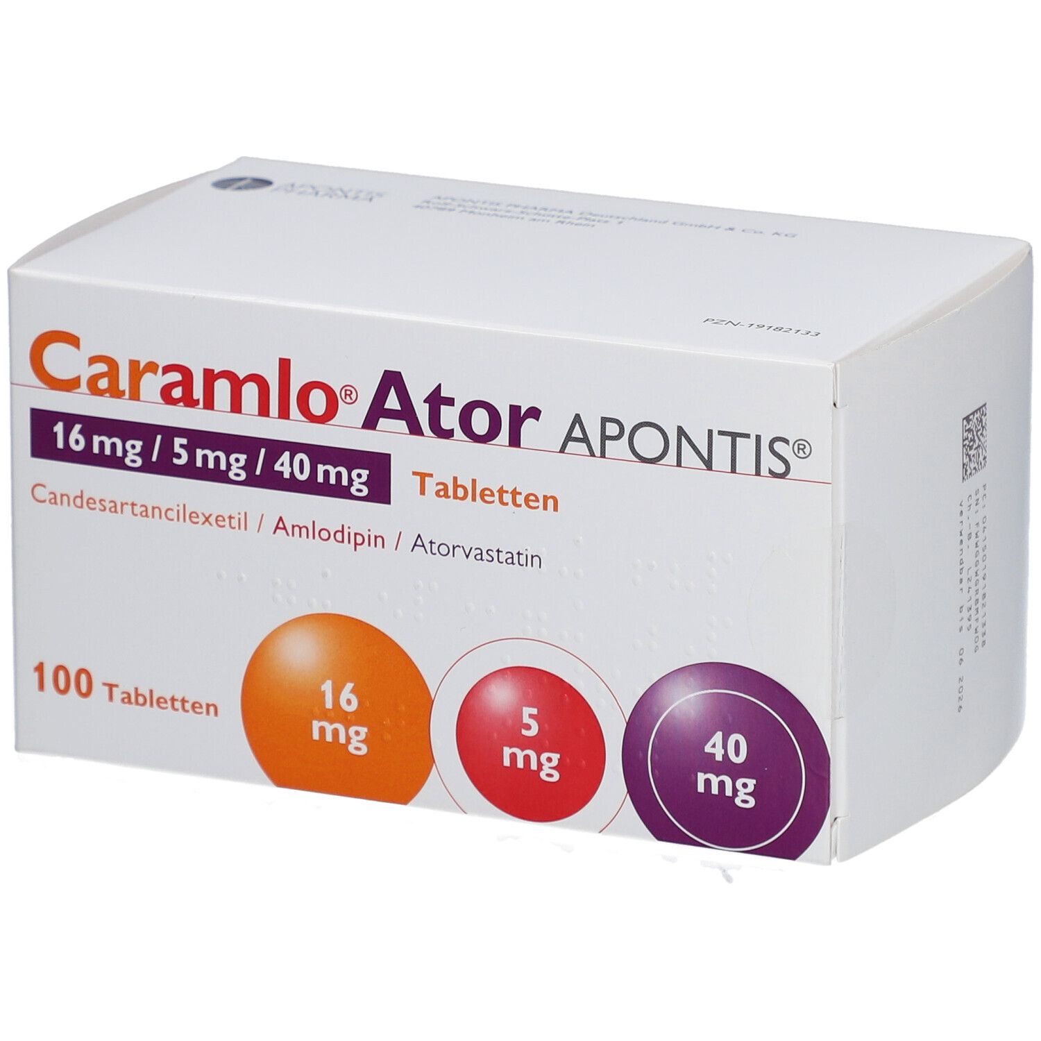 CARAMLO Ator APONTIS 16 mg/5 mg/40 mg Tabletten