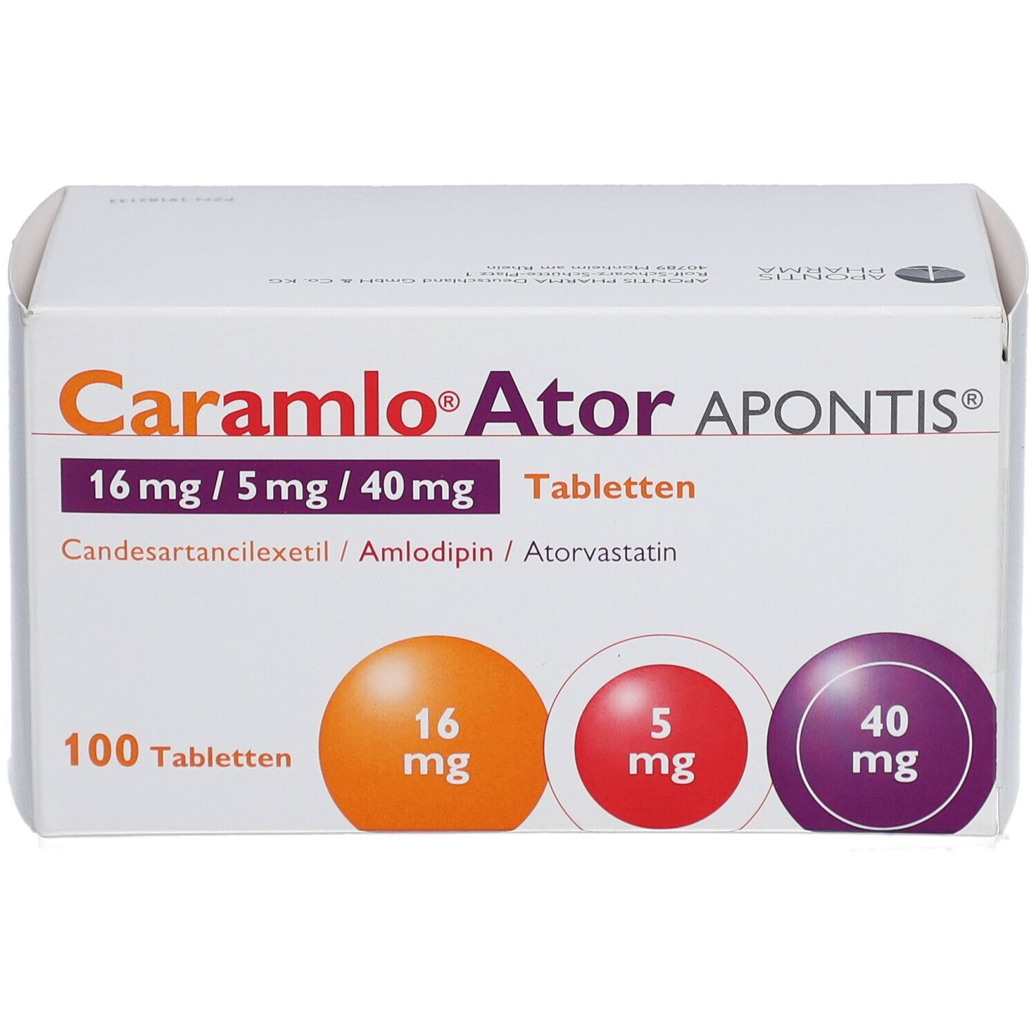 CARAMLO Ator APONTIS 16 mg/5 mg/40 mg Tabletten
