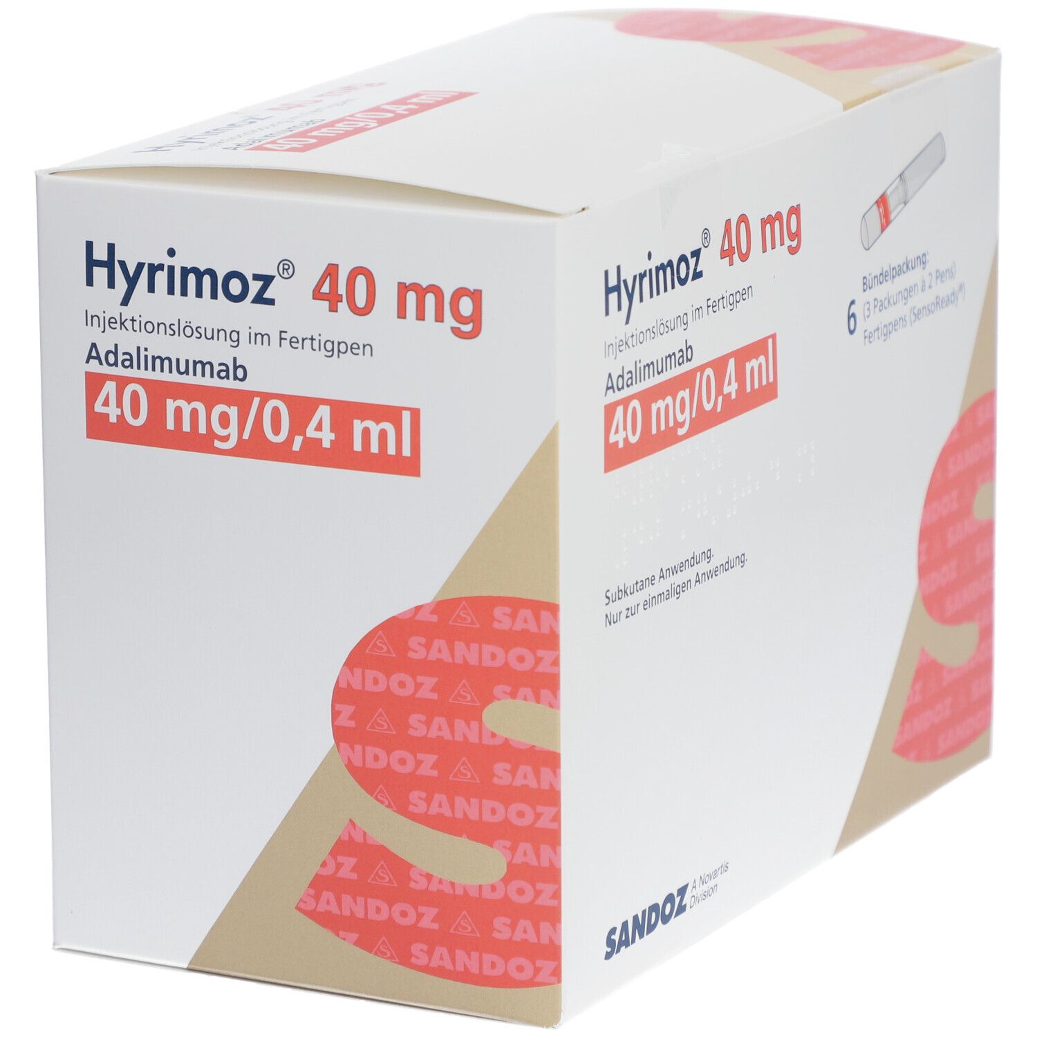 Hyrimoz 40 mg/0,4 ml Inj.-Lösung im Fertigpen 6 St Injektionslösung in einem