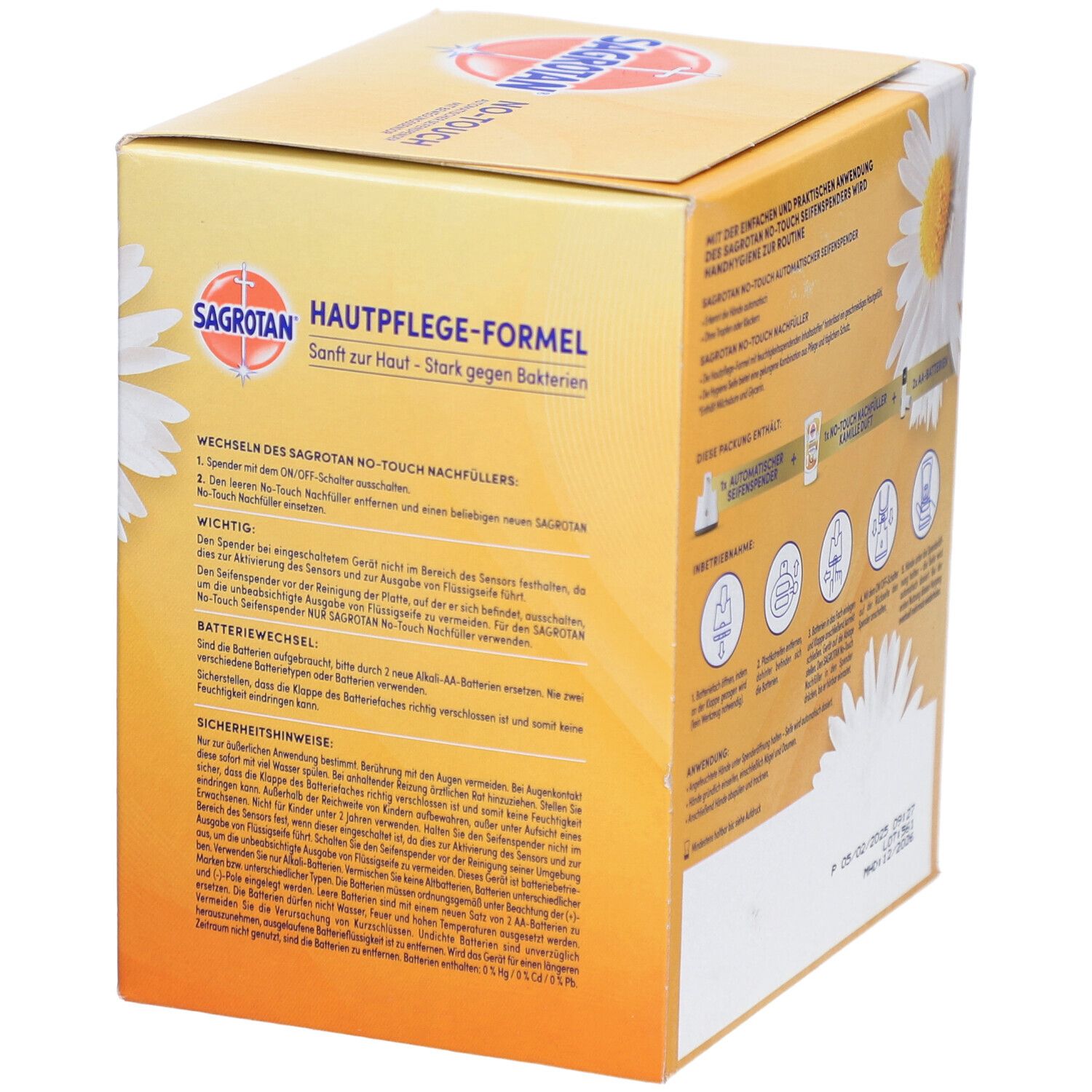 SAGROTAN® No-Touch Starter Set weiß Extra care Lotusblüte & Kamillenöl