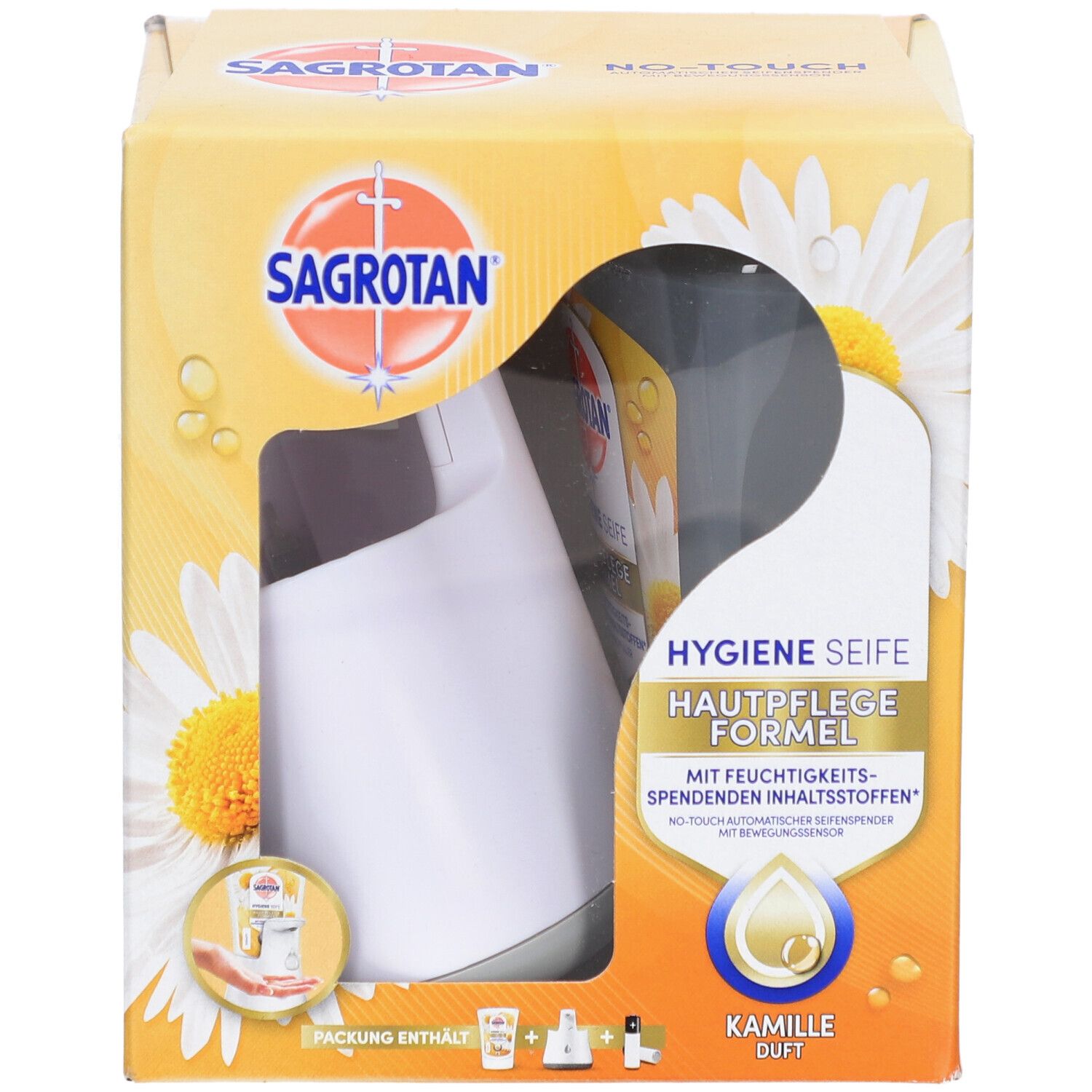 SAGROTAN® No-Touch Starter Set weiß Extra care Lotusblüte & Kamillenöl