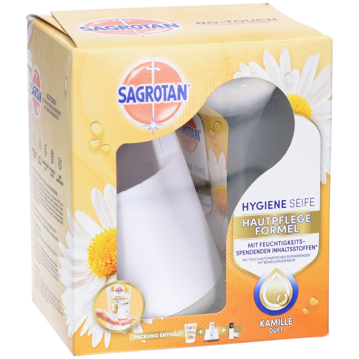 SAGROTAN® No-Touch Starter Set weiß Extra care Lotusblüte & Kamillenöl