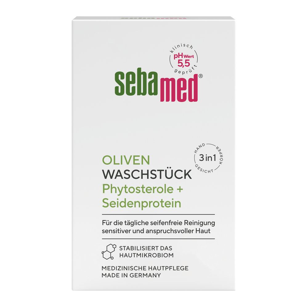 sebamed® Seifenfreies Waschstück Olive