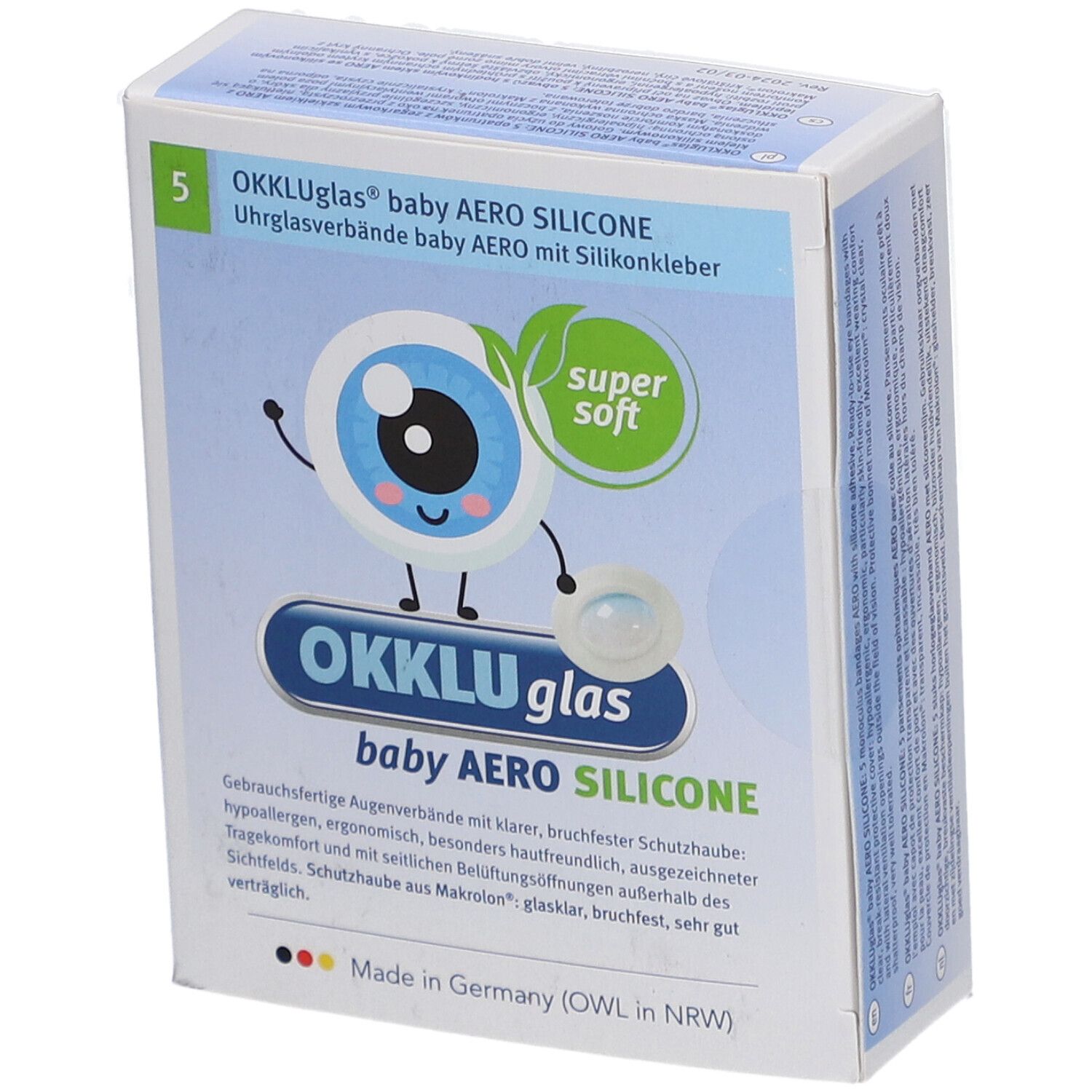 OKKLUglas® Baby SILICONE Uhrglasverband