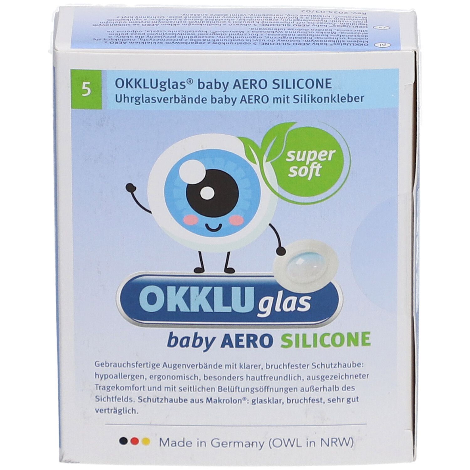 OKKLUglas® Baby SILICONE Uhrglasverband