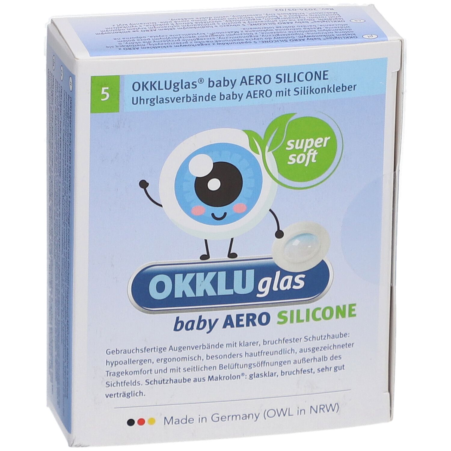 OKKLUglas® Baby SILICONE Uhrglasverband