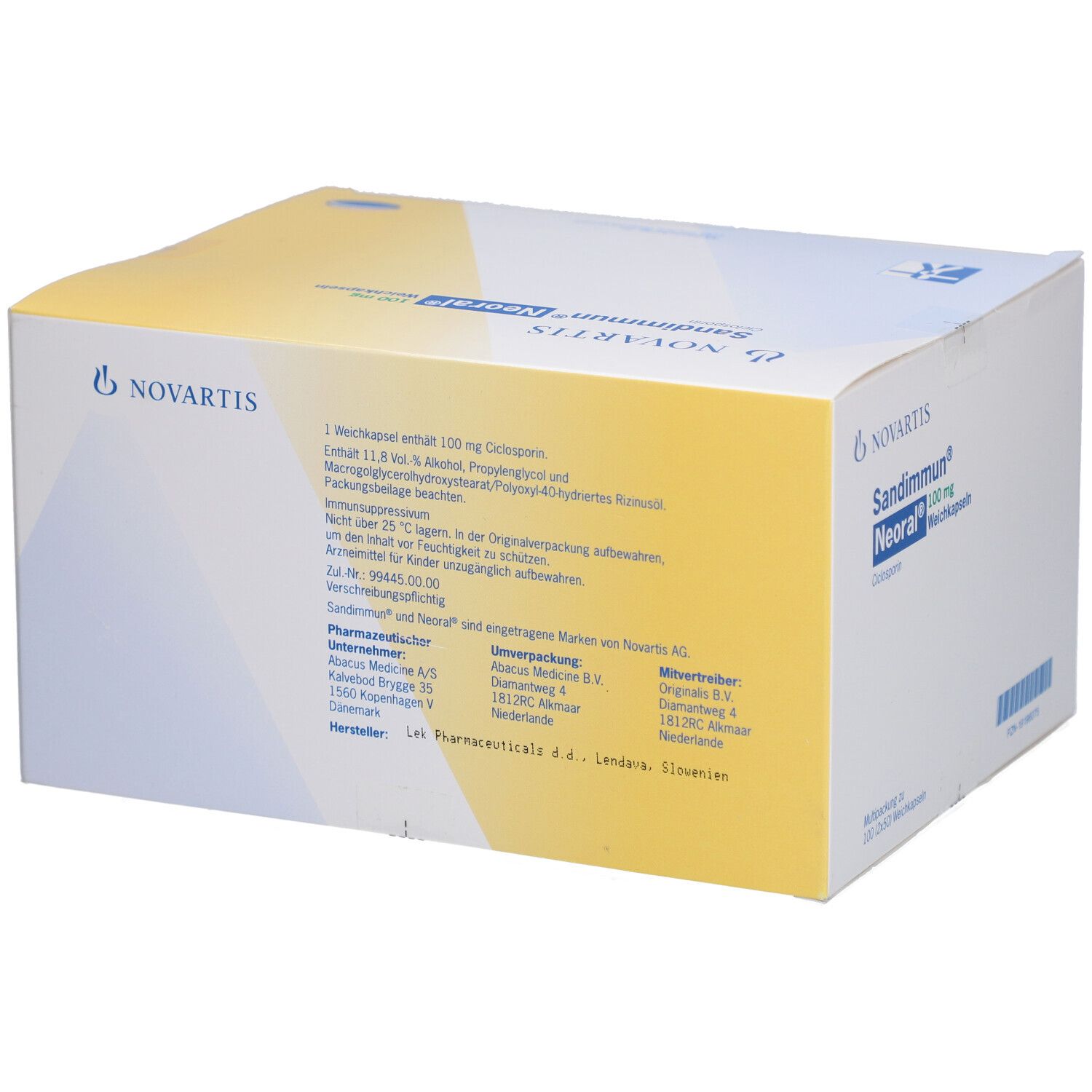 SANDIMMUN Neoral 100 mg Weichkapseln