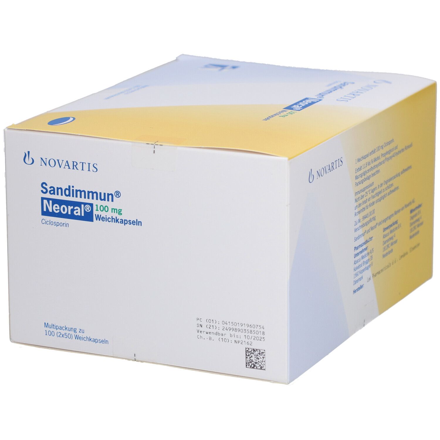 SANDIMMUN Neoral 100 mg Weichkapseln