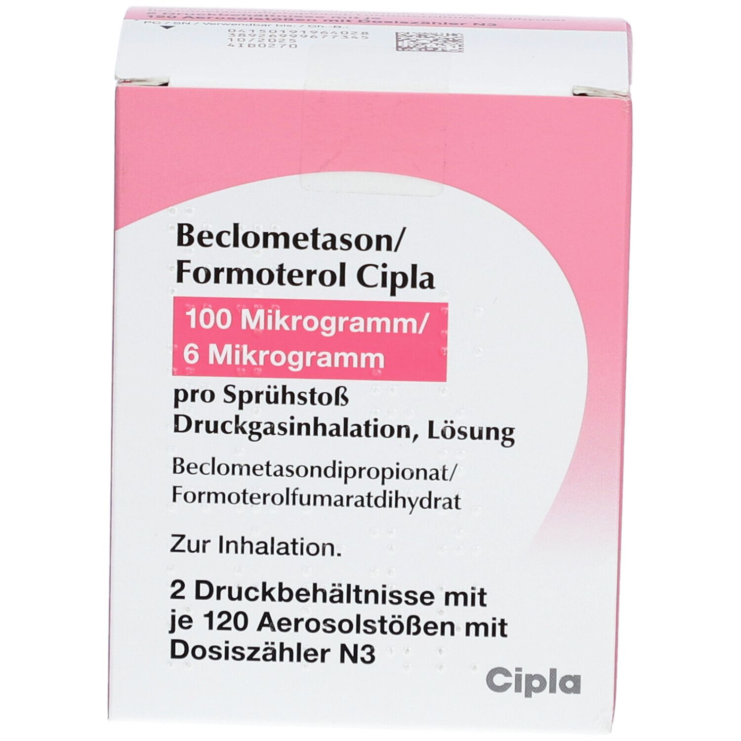 BECLOMETASON/Formoterol Cipla 100/6 µg 120 Hub DOS