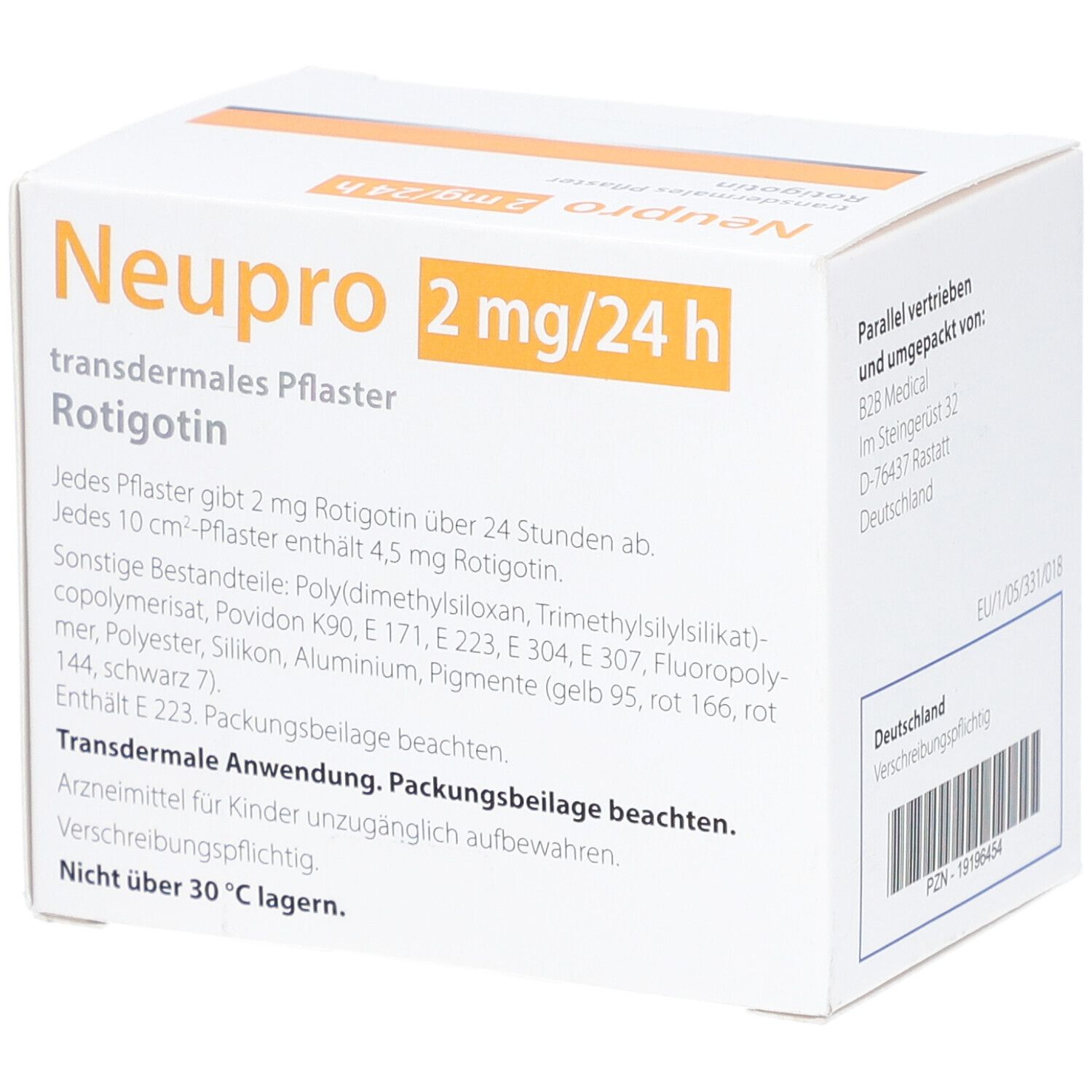 NEUPRO 2 mg/24 h transdermale Pflaster