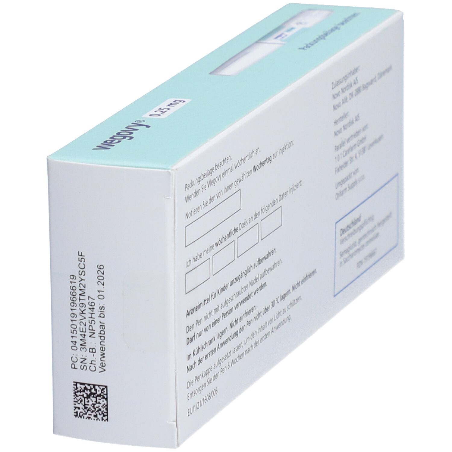 WEGOVY 0,25 mg FlexTouch Injektionslsg.Fertigpen 1x1,5 ml mit dem E ...