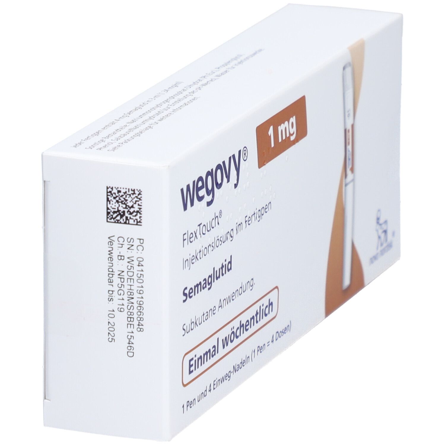 Wegovy 1 mg FlexTouch Injektionslsg.Fertigpen 1x3 ml Injektionslösung