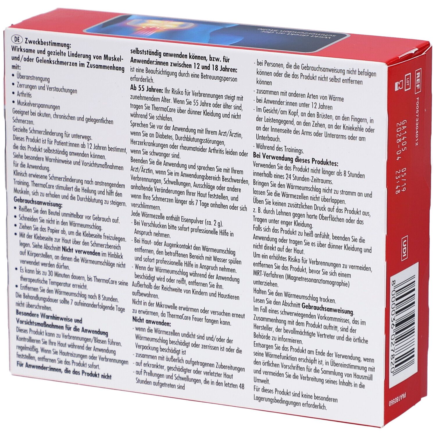 ThermaCare® Sport Wärmeumschläge