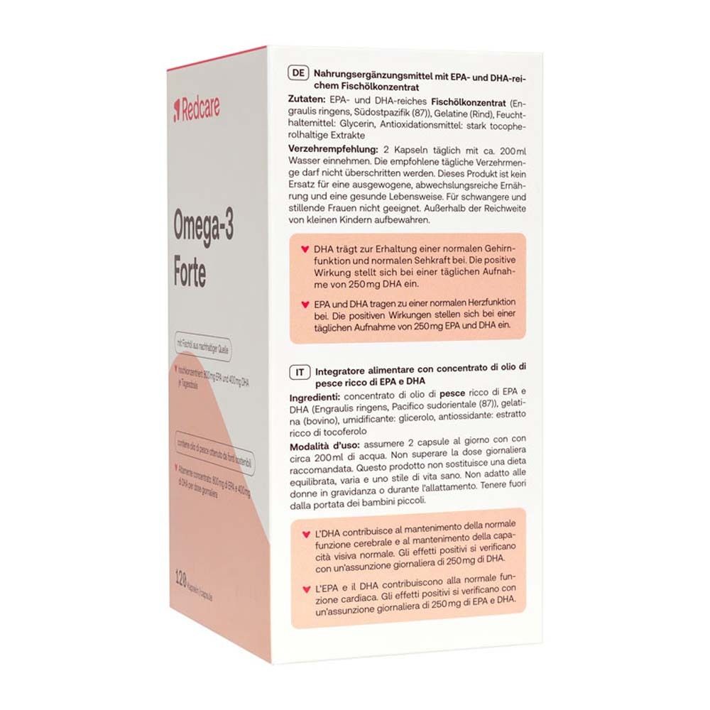 Redcare Omega-3 Forte Weichkapseln 120 St Kapseln