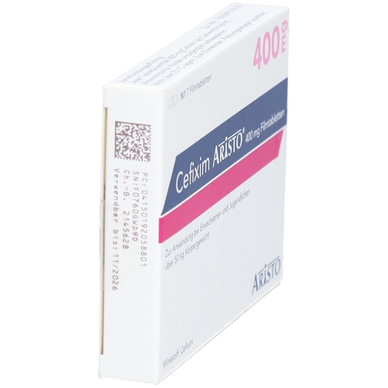 Cefixim Aristo 400 mg Filmtabletten 5 St