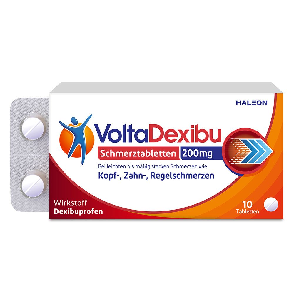 VoltaDexibu Schmerztabletten, Dexibuprofen 200 mg