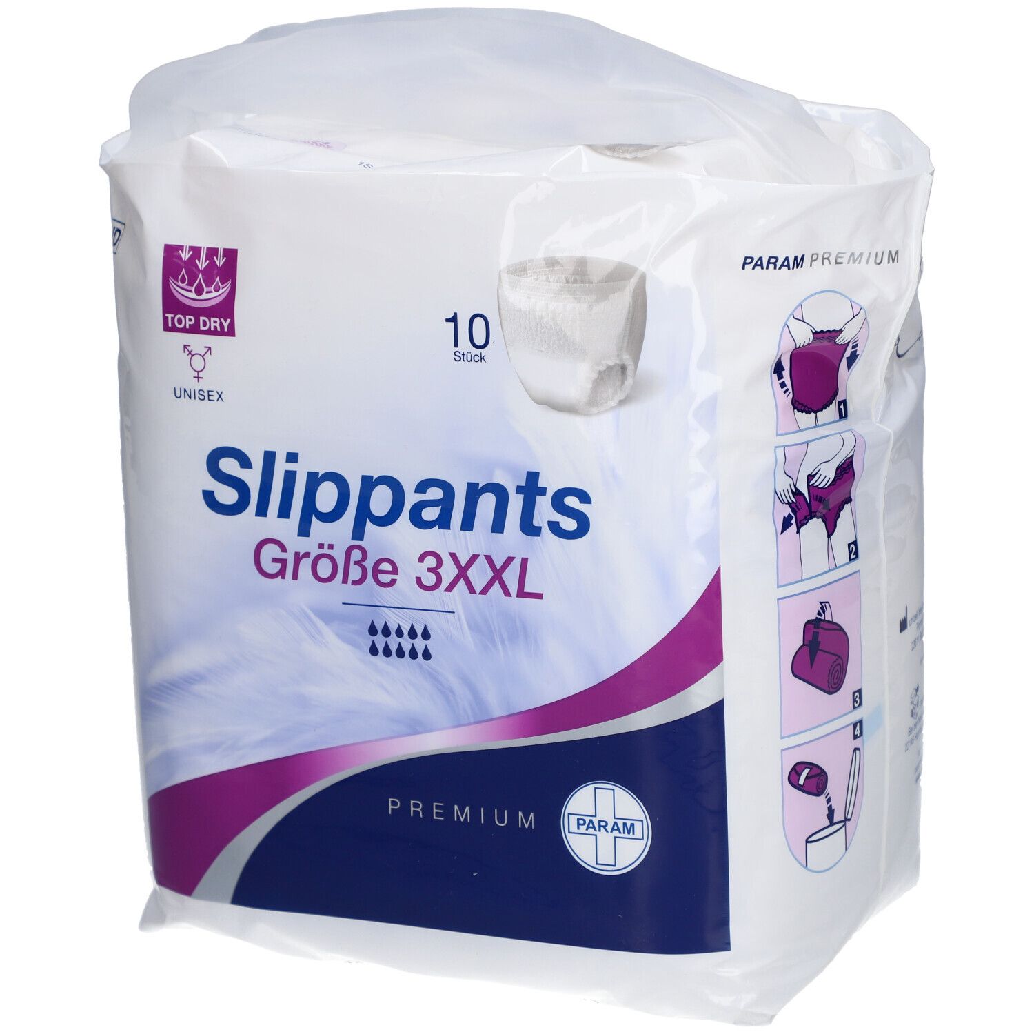 Param Slip-Pants Premium Gr. 3 XXL – Inkontinenz-Schlupfhose