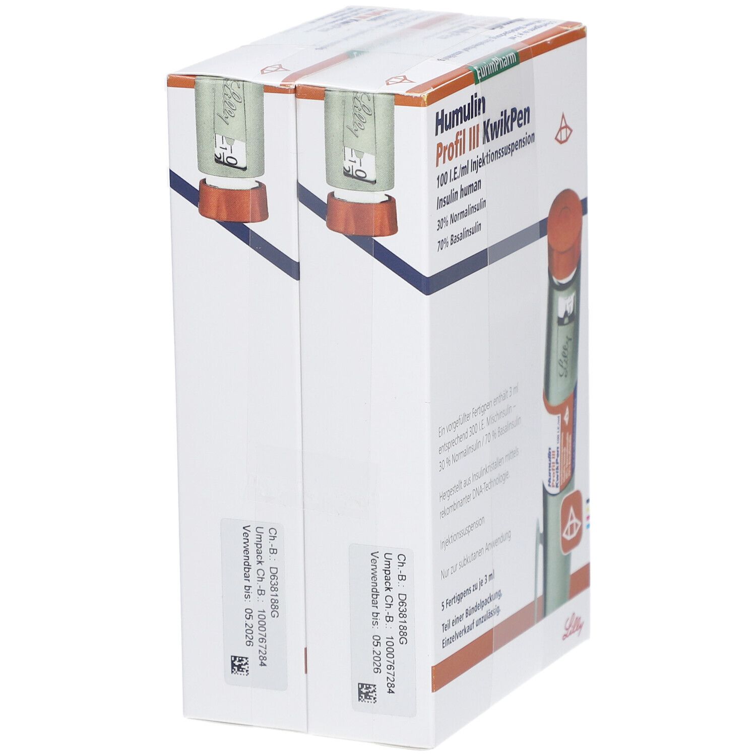 HUMULIN Profil III KwikPen 100 I.E./ml Inj.-Susp.