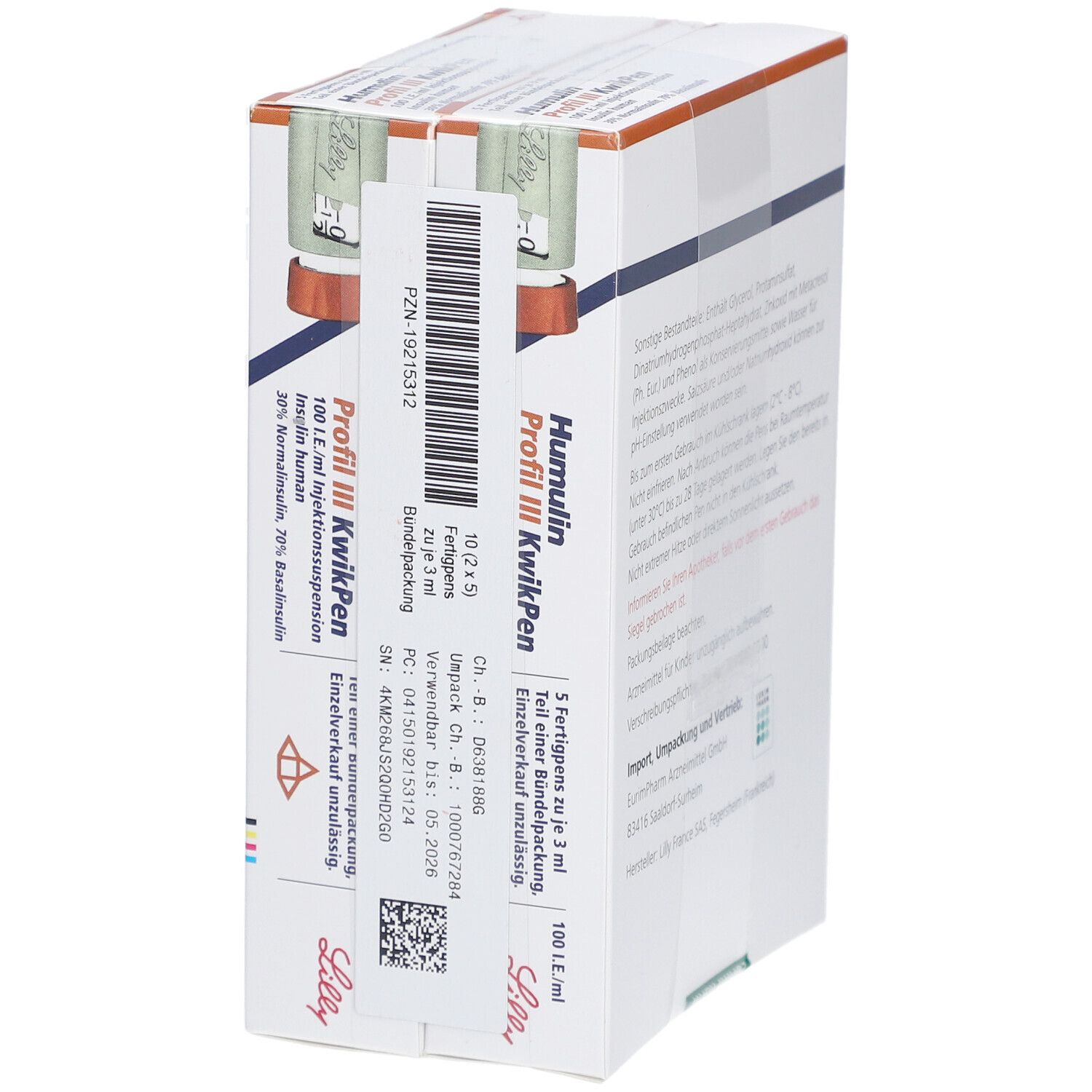HUMULIN Profil III KwikPen 100 I.E./ml Inj.-Susp.