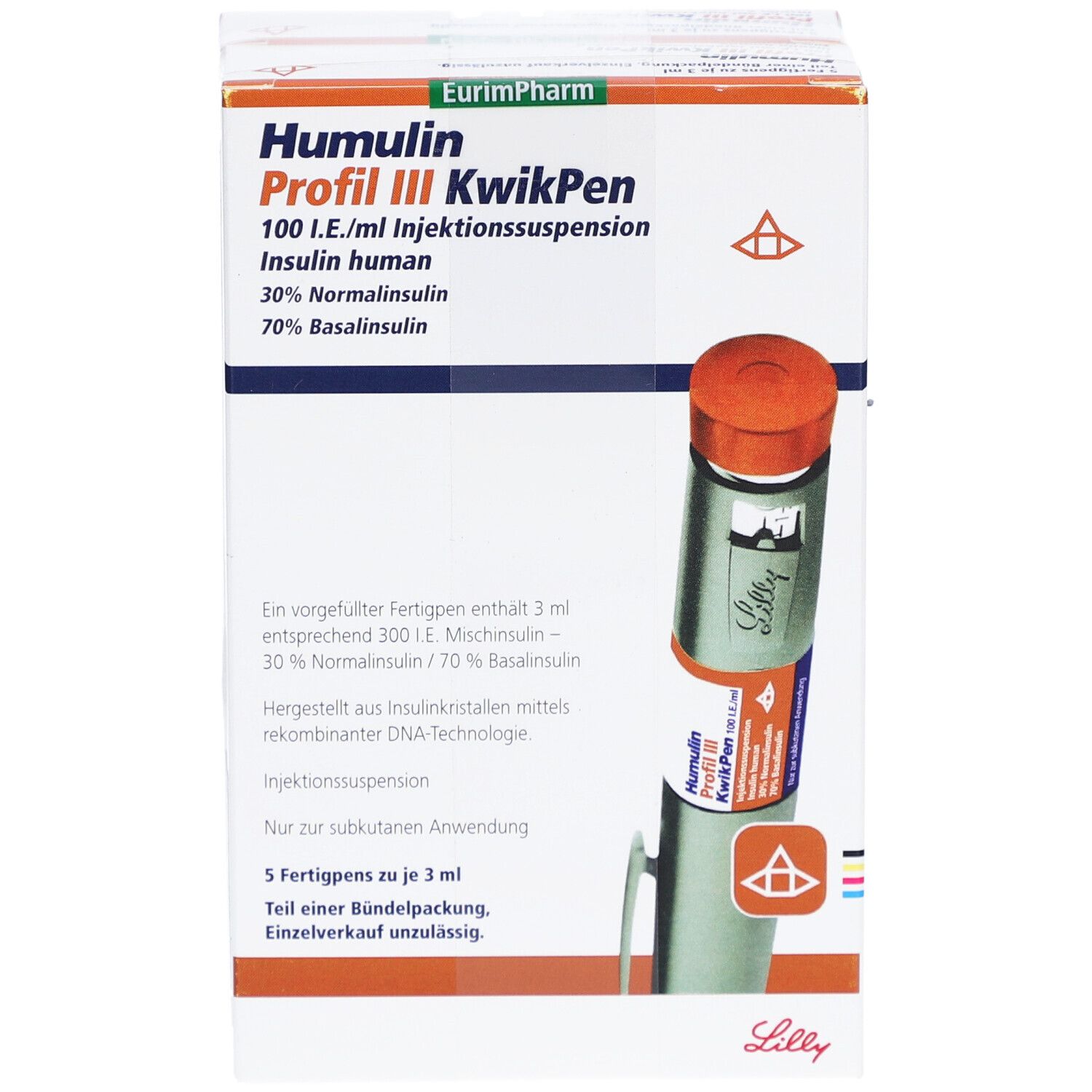 HUMULIN Profil III KwikPen 100 I.E./ml Inj.-Susp.