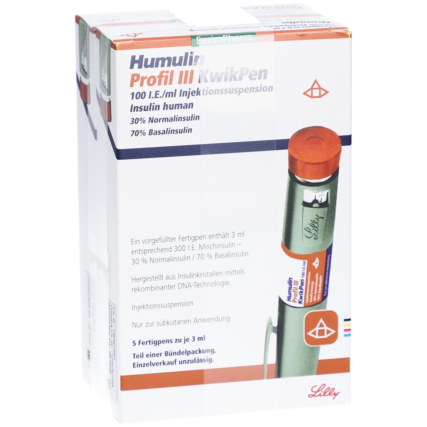 HUMULIN Profil III KwikPen 100 I.E./ml Inj.-Susp.